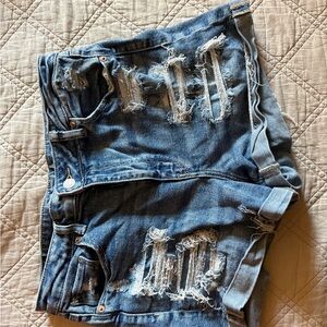 American Eagle Outfitters Distressed Blue Jean Shorts